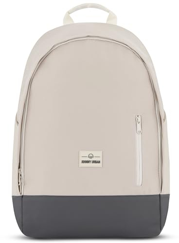 Johnny Urban Rucksack Damen & Herren Beige Grau - Neo - Daypacks mit 16 Zoll Laptopfach für Schule, Arbeit & Uni - Sportlicher Tagesrucksack - Schulrucksack Teenager - Wasserabweisend