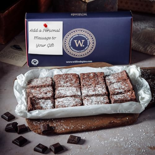 Wilfred’s Ultimate Chocolate Brownies – 12 Handmade Belgian Treats in a Letterbox-Friendly Gift Box | Gourmet Brownies by Post | Perfect Chocolate Gift for Birthdays, Father's Day & Special Occasions