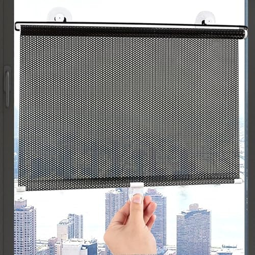 PIPRE Tenda Avvolgibile, Oscuranti, Installazione a Ventosa, per Interni, a Rullo, Adatto per Camera, Soffitta, Ufficio, Auto, Viaggi, 45 x 125cm
