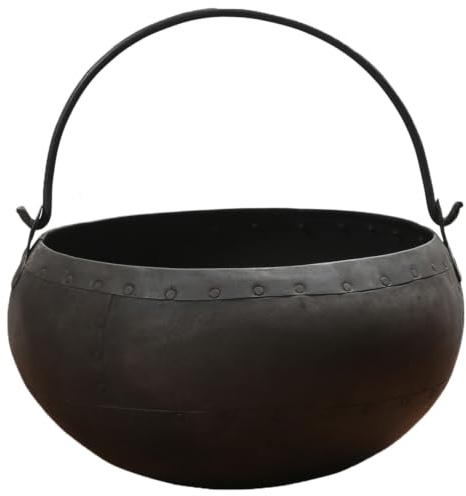 Marrakesch Vintage Blumentopf Pflanzkübel hängend aus Metall 30cm groß | Kräutertopf Pflanzentopf Vedra als Balkon Deko | Schwebender Hängetopf Blumenkübel als skandinavische Deko & Gartendeko