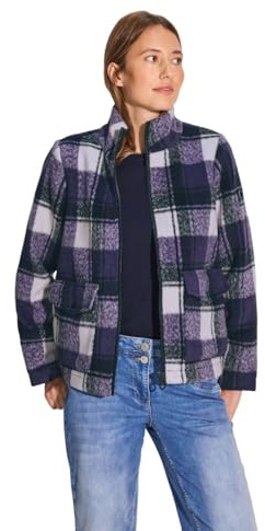 Cecil B212180 Veste à Carreaux, Vert Kaki, XL Femmes, fir Green, Women's