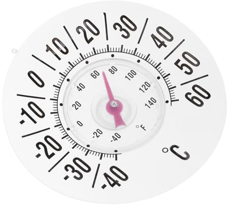 Milisten Fensterthermometer Mit Saugnapf Für Innenbereich Präzise Außentemperaturanzeige Tragbares Thermometer Für Fenster Heimthermometer Für Wohnzimmer Küche Kinderzimmer Büro Garten Und