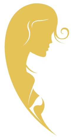 WC-Schild, Toilettenschild Julia selbstklebend, Gold, L