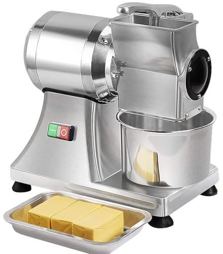 Ostreemaner Rallador De Queso Rotatorio Eléctrico Comercial, Molinillo De Queso De Acero Inoxidable, Trituradora De Pan Y Salvado De Mantequilla De 88 LB/Hora, Rallador De Queso Grande