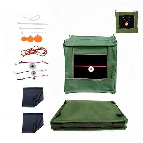 Vikbart målbox-set, 6 mål, 2 dubbla lager ljudav-nät, grön 30 cm x 30 cm