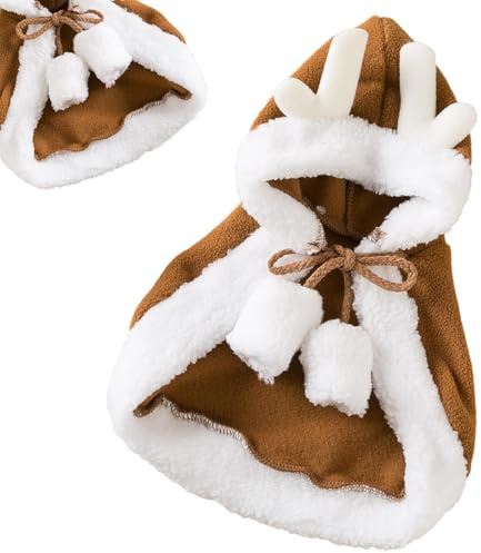 Mantello Natalizio Per Cani Abbigliamento Natalizio A Forma Di Cervo | Abbigliamento Per Cuccioli Per Feste Natalizie Invernali Taglia Piccola E Media Animali Domestici Gatti E Cuccioli