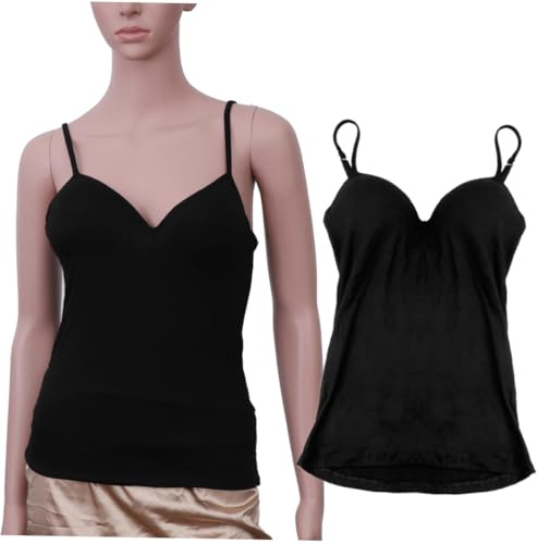 Holibanna Kvinnors V-ringad Camisole Utan Stålring Med Bröstkuddar Svart Slank Tube Top För Sommar Strand Fest Och Avkoppling