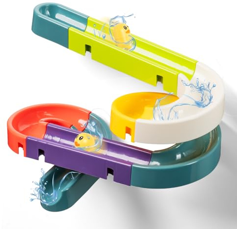 Bath Toys, 15Pcs Baby Bath Toys Balls Track Game Shower Water Slide Toys with Suction Cups, Bathtub Toys for Toddlers 3 4 5 6 Year Olds Boys Girls