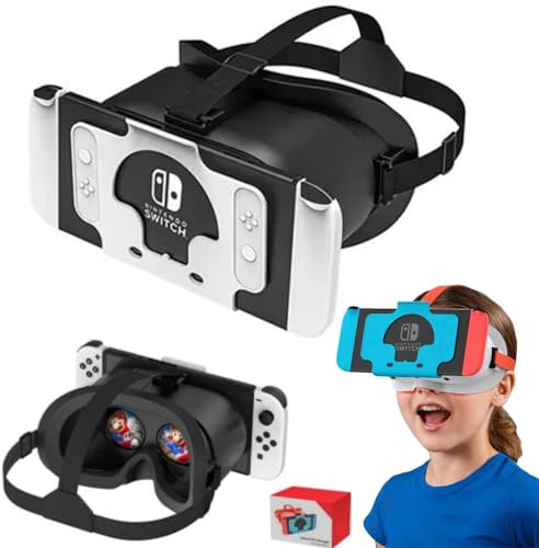 VR Headset for Nintendo Switch, Virtual Reality Headset for Switch OLED console for 3D Games Play for Both Adults and Kids for Labo VR, Black