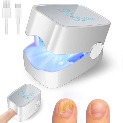 Appareil Traitement Laser Mycose Ongles Pied, Champignon des ongles laser Appareil laser, Réparation Ongles Effective pour Mycose Ongles des Pieds, 7 Min par Jour (Gris)
