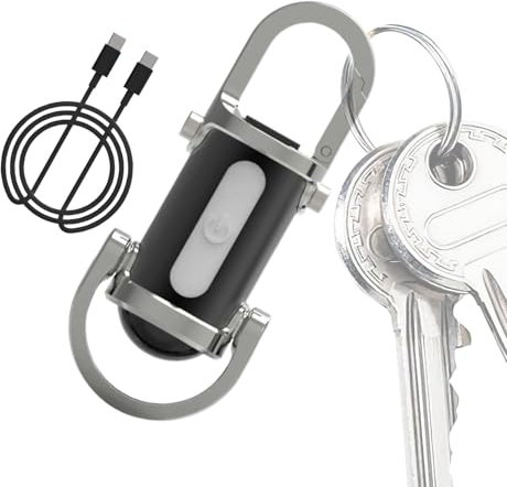 Key Chain Flashlight - Tiny Flashlight Keychain - USB Rechargeable Compact Torch, Powerful Pocket Portable Gadgets for Camping Night Work Survival