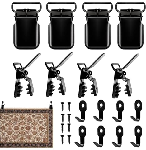 Cintres Pour Tapisseries | Crochet De Fixation Pour Affichage | Accroches et Attaches pour Decoration d'Art Textile - Destiné Aux Rideaux Muraux Draperies Tapisseries Couette Tissu Textile Art Et Déco