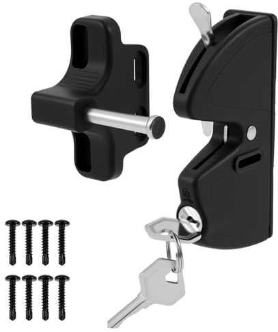 Briefkastenschloss Zylinderschloss 16 mm, Möbelschloss Cam Lock mit 8 gleichen Schlüsseln Ultra rostfreies Schrankschloss für Briefkasten Schublade Spind, einfache Montage, schwarz