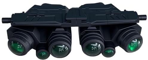 LZAQHMT Taktisches Nachtsichtgerät GPNVG18 (Vier-Augen-Modell) Mit Batteriefach (Modell Ohne Funktionen) & NVG-Halterung Airsoft-Helmzubehör for Cosplay Und Rollenspiel-Requisiten(Green)