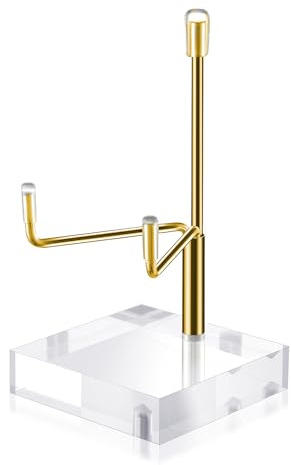 Sibba Supporto per foto con bracci in metallo regolabili | Base acrilica, piastra di cassa, base trasparente, accenti di decorazione per la casa, rack per foto, libro decorativo