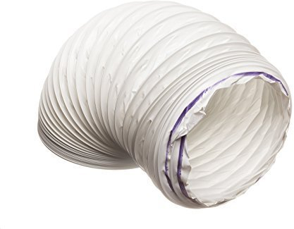 6 metre PVC (Plastic) Flexible White Ducting, Condenser Tumble Dryer Ventilation Cooker Hood Venting Hose 152mm Diameter for 150mm Ducting