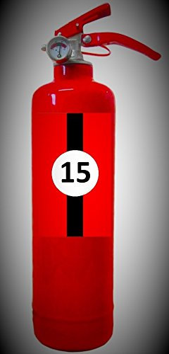 CAR FIRE Extinguisher Vehicle Motor 1 KG ABC Dry Powder + Wall Bracket. CE Marked. ABC Dry Powder FIRE Extinguisher. Fully CE Marked Ideal for Homes Kitchens CARAVANS Boats ETC (Number 15, RED)