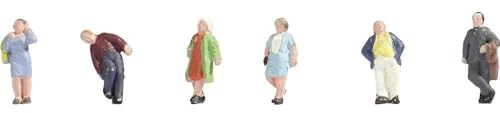 NOCH Z Figuren Passanten, handbemalte Modellfiguren, für Spur Z ideal für Parks und Bahnhöfe
