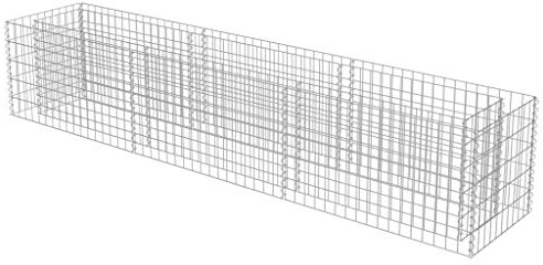 Festnight Jardinière à Gabion Acier Décoration de Jardin 270 x 50 x 50 cm