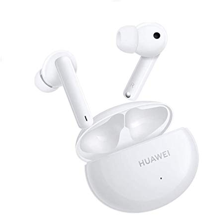 Huawei - FreeBuds 4i, Auricolari wireless con doppio microfono, cancellazione attiva del rumore, ricarica rapida, batteria di lunga durata, bianco