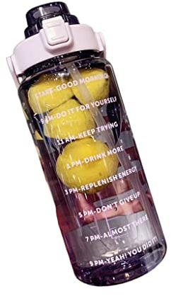 Wasserflasche Trinkflasche Sportflasche 2L Wasserflasche mit Stroh Niedlichen Tragbare Waage Wasserflaschen for Wasser Outdoor-Reisekessel for Erwachsene Studenten Drinkkrüge Wasserflaschen Trinkflasc