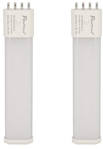 FExYinz Pack de 2 2G7 LED Bombilla Ra 90 5 años de garantía 6 Watt Caliente Blanco 3000K 600 Lúmenes Enchufar PLS Lámpara LED Bombilla Compacta 2G7 LED Tubo Luz