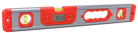 Digitales Nivelliergerät, Elektronisches Nivellierwerkzeug, Tragbare Größe, Aluminiumlegierung, 3-in-1-Datenschloss für die Technik (Rot)