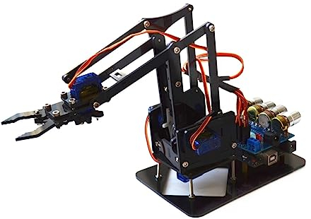 ZERVA DIY Acryl Roboterarm Roboterklaue for Kit 4DOF Mechanischer Greifer Manipulator