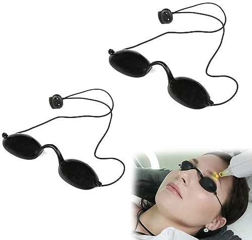 Toulifly Occhiali Infrarossi,Occhialini Solarium,2pc Occhiali di Protezione Laser,Occhiali Infrarossi,Occhiali di Protezione del Laser Occhi per Ipl UV Luce Terapia a Infrarossi
