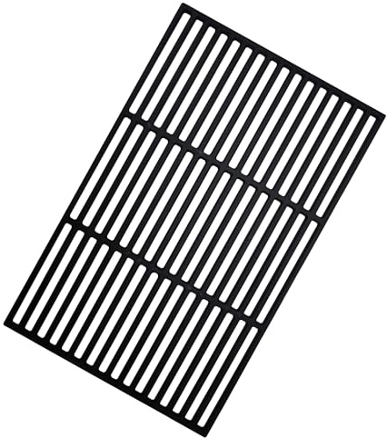 Herrselsam Grillrost Gusseisen,60 * 40 cm Emailliert Gussrost, Rechteck Gussrost Emailliert Grillgitter Grill, Zubehör für BBQ, Gasgrill, Holzkohlegrill und vieles, für Gasgrill, Holzkohlegrill