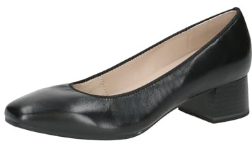 CAPRICE Comfort Damen Pumps aus Leder Mehrweite H, Schwarz (Black Nappa), 39 EU