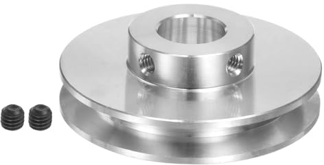 QUARKZMAN V-Typ Riemenscheibe Keilriemenscheibe 12mm Bohrung 50mm Außendurchmesser Einzelrille Aluminiumlegierung für 3-5MM PU Rundriemen Motorwellen-Bohrmaschine