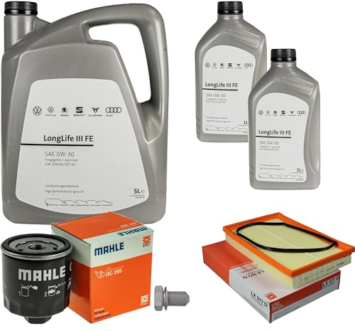 Inspektionspaket Wartungspaket Filterset mit 7 L 0W-30 Motoröl LongLife 3 FE, Ölfilter Luftfilter Ölablassschraube