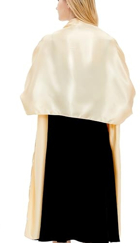 Schals und Wraps für Damen Abendkleider Satin Schal Extra lange Hochzeit Braut Party Bright Stole