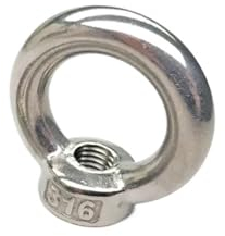 DUOCAI Stainless Steel Eye nut M3 M4 M5 M6 M8 M10 M12 Augenmutter 304 Edelstahl Marine Hebeösenmuttern Ringmutter (Size : M5 5pcs)