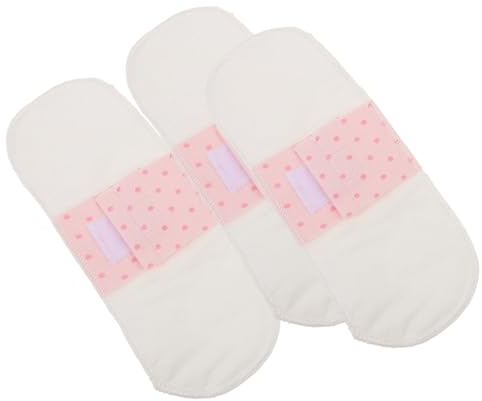 Beavorty Assorbenti Igienici Lavabili in Cotone 3 Pezzi per Donne Assorbenti Femminili Morbidi e Traspiranti per Uso Postpartum e Viaggio Facili da Trasportare