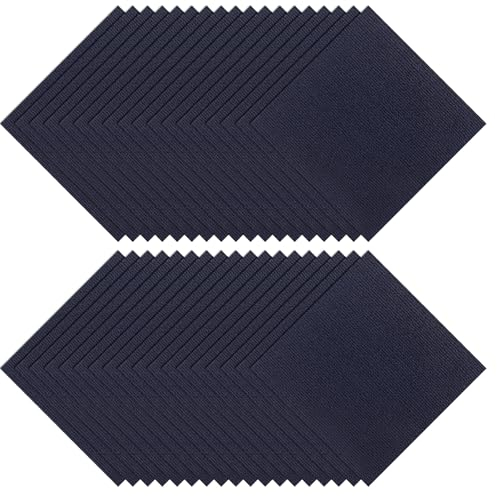 CYEER 36 Stück Teppichfliesen Selbstklebend 30x30CM, Teppich Fliesen, Teppich Selbstklebend, Teppichfliesen Weich, Auslegware Teppichboden für Haus, Büro(Dunkelblau)