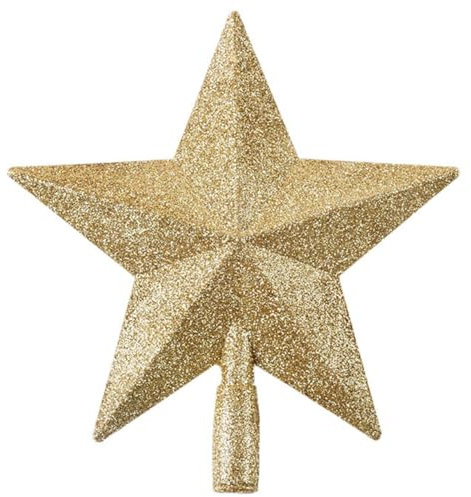 20CM 8Inch Gold Star Christmas Tree Topper Glitter Star Tree Top Star Christmas Tree Topper Tree Star Decoration Treetop Christmas Decor