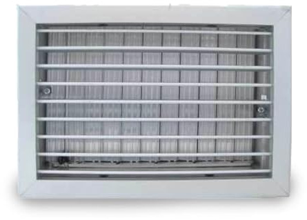 CAEXVEN Rejilla Ventilación en Aluminio Plateado - Lamas Móviles con Deflexión Simple - Regulable - 700x400 mm