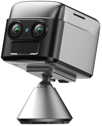 Hxhsgmeh Mini Telecamera 4G con Batteria Integrata, Visione Notturna IR 4K, Basso Consumo Energetico, Rilevamento del Movimento, Telecamera di Videosorveglianza
