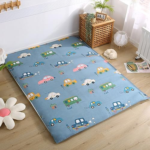Housse de matelas futon en coton avec fermeture éclair, housse de protection lavable pour matelas futon de sol dans la chambre à coucher, le dortoir ou la voiture, 90 x 190 cm