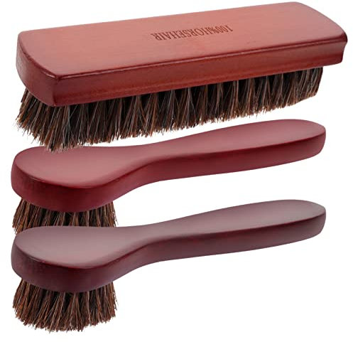 Holibanna Schuhbürste Aus Pferdehaar Bürste Für Leder Reinigungsbürste Für Stiefel Lederbürste Schuhreinigungsset Pferdehaarbürste Möbelreinigungsbürste