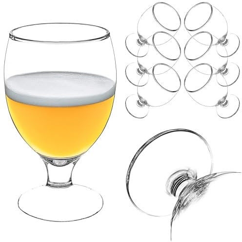 KADAX Lot de 6 verres 370 ml, en verre, bière pils