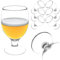 KADAX Lot de 6 verres à bière, 370 ml, en verre, verres à bière, verres à bière pour pils, verres à bière claire, blé et artisanal, chopes à bière, verres à bière de blé
