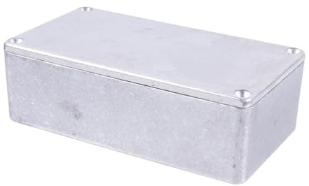 Effektgehäuse Silber Aluminiumdruckguss für Selbstgemacht Gitarreneffekt | Polierte Oberfläche, Antirostig Verarbeitet, Glatt und Gratfrei, ohne Scharfe Kanten für Saubere Montage