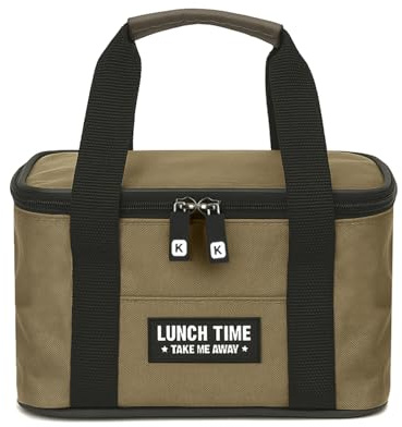 Kasanova 1 borsa termica per pranzo con manici, 4,8 l, marrone, poliestere