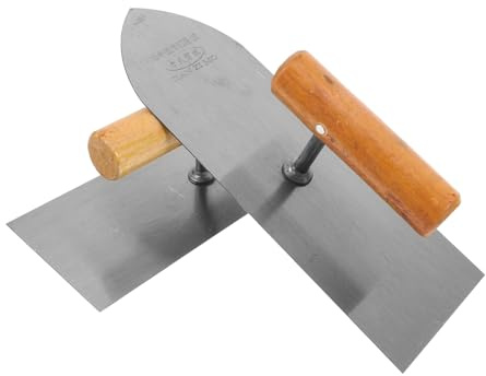 Hoement 2 piezas Llana Inoxidable para Enlucido y Alisado Herramienta Metálica para Drywall Paleta de Acabado Multiusos Fácil de Usar y Ergonómica para Construcción y Reparación