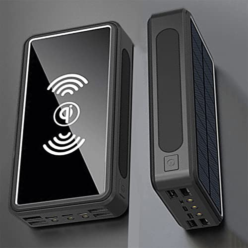 Chargeur Portable Banque d’Alimentation Charge Rapide Batterie Externe 100000Mah Banque d’Alimentation Solaire Téléphone Portable Chargeur sans Fil Portable Chargeur Portable USB c Banques d