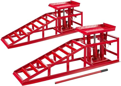 CRUIZER Juego de 2 rampas de acceso para gato hidráulico, plataforma de elevación de coche 2T