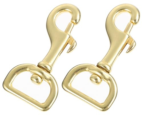 SHERCHPRY Rotating Solid Brass Swivel Snap Hook 2Pcs 0.8 Inch Buckle for Flagpole and Luggage Strap Accessories